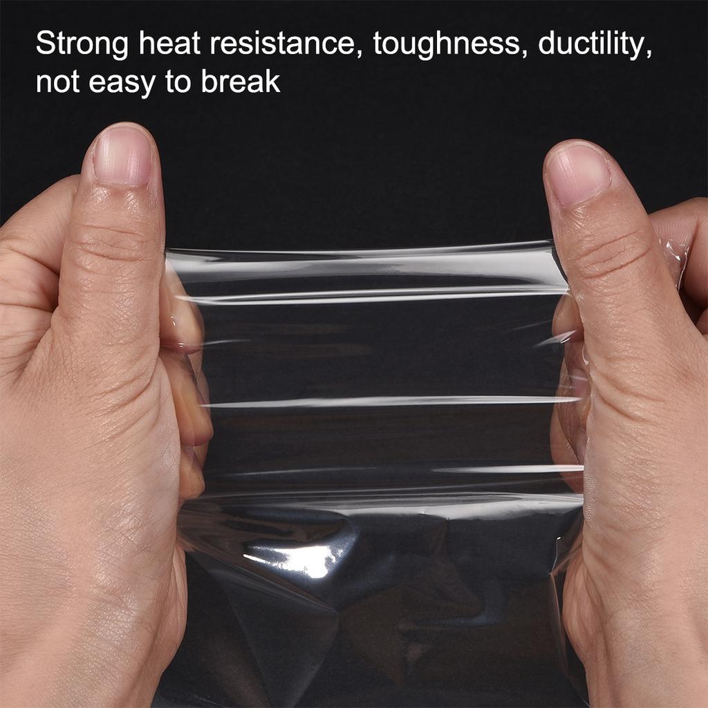 Shrink Wrap Bags, 6.5x6 Inch 200pcs Shrinkable Wrapping Packaging Bags Transparent Industrial Packaging Sealer Bags