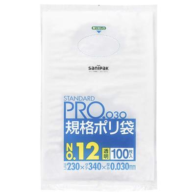 Japan Sanipak Plastic Bag Storage Bag Standard Bag Standard Transparent 100 Pieces Garbage Bag No.12 L-12