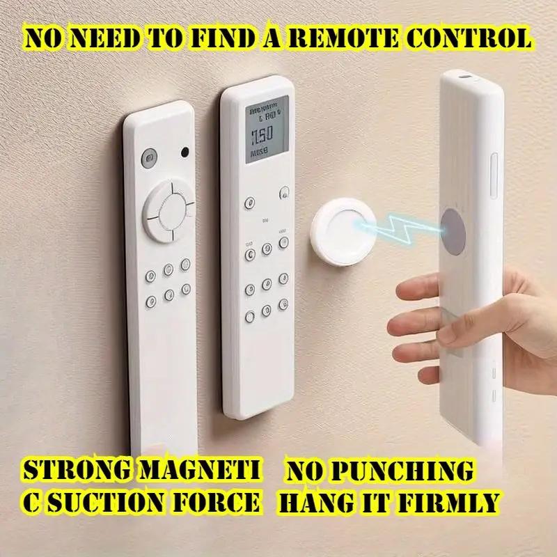 3/6pcs No Drill Magnetic Remote Holder - Wall Mount for TV/AC/DVD Remotes, White Space-Saving Design