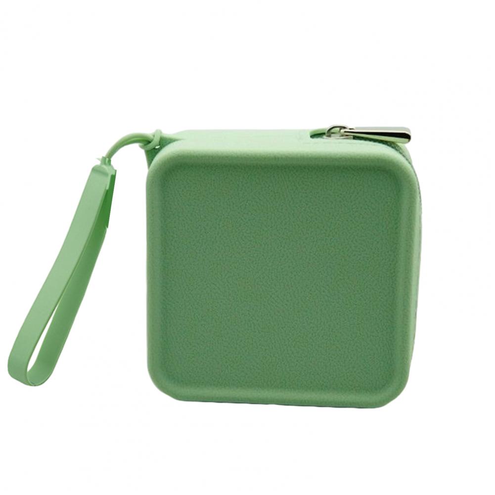 Silicone Coin Purse Student Portable Square Earphone Storage Bag Wallet with Zipper Waterproof Lipstick Cosmetic Bag