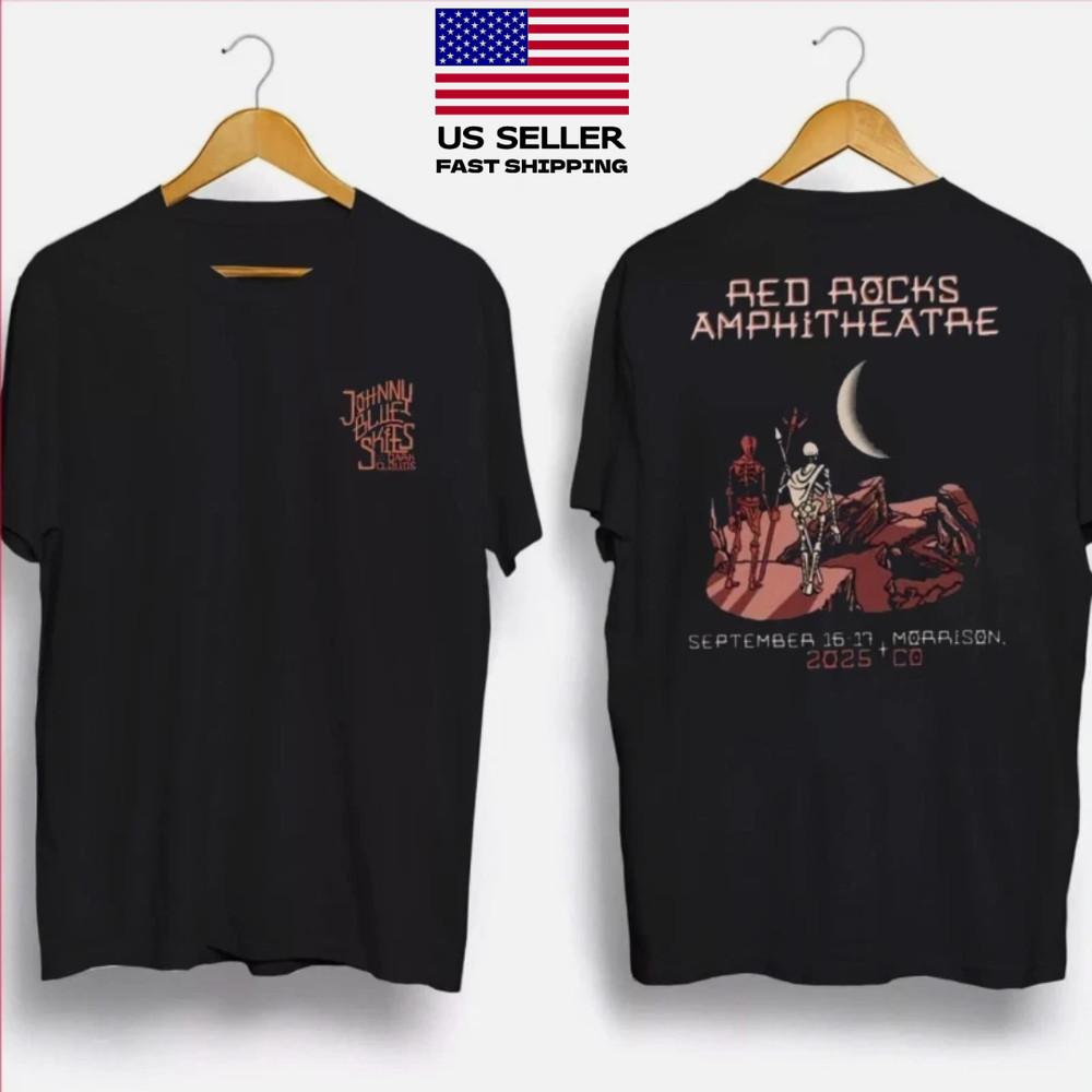 Новая футболка унисекс Sturgill Simpson aka Johnny Blue Skies Amphitheatre Red Rocks 2025 XXXL