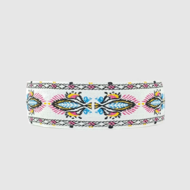 LALA Imported Lace Ethnic Hairband P-WHITE