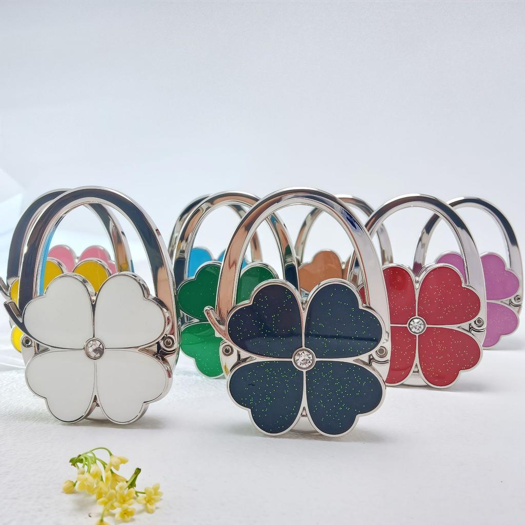 Blumenform Tragbarer Metalltaschenhalter - Faltbarer Handtaschenhaken Winzige Tragbare Haken für Geldbörse Tragetasche Organizer