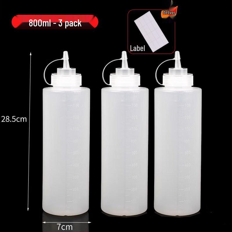 ZISIZ Food Grade Plastic Squeeze Bottle