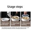 Microwave Steamer Food Steaming Cookware Microwave Steamer with Lid and Tray for Vegetable Rice Egg Dumpling Noodle Cooking