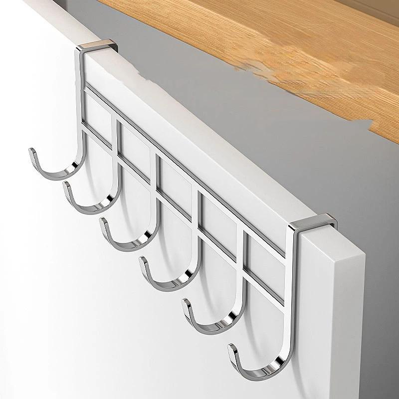 Over The Door Storage Hooks No Drill Heavy Duty Hanging Organizer Rack for Bedroom Bathroom Towel Hat
