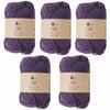 Knitworm Fika 25g Recycled Made In Japan Purple Sweet Yarn, 5-Ball Set, Medium-Fine, (Approx. 94m), 50% Wool, 40% Nylon, 10% Acrylic, (5. Potato)