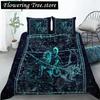 Constellation Duvet Cover Yellow Constellation King Size Bedding Set For Astronomy Enthusiast Soft Twin Polyester Quilt Cover