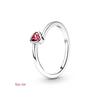 New 925 Silver Charm Sparkling Red Heart Halo Bead Fit Red Heart Necklace For Women G Ift Fine Jewelry Diy