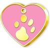 Dog Medal - Heart - 24-carat Gold Plated - Customizable - 4 X 3 Cm