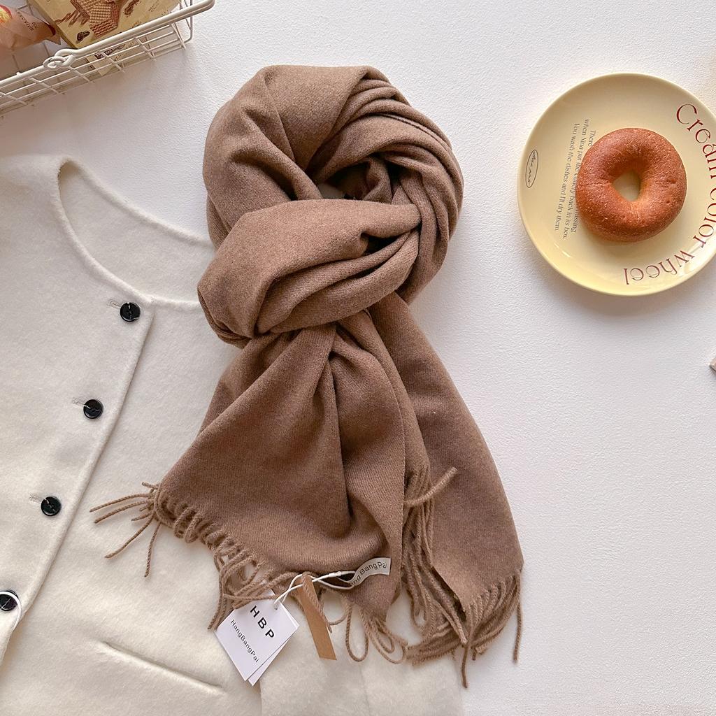 Solid Scarf Women'S Fashion Cashmere Soft Winter Warm Scarf Women'S Long Scarf Shawl Wrap Scarf Farah