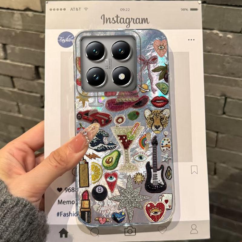 

Retro Sun Planet Fruit Cocktail Girls Women Phone Case For Xiaomi 14T 13T Pro 14Tpro 11 Lite 5G NE Shockproof Bumper Funda Cover Xiaomi 13T Pro белый