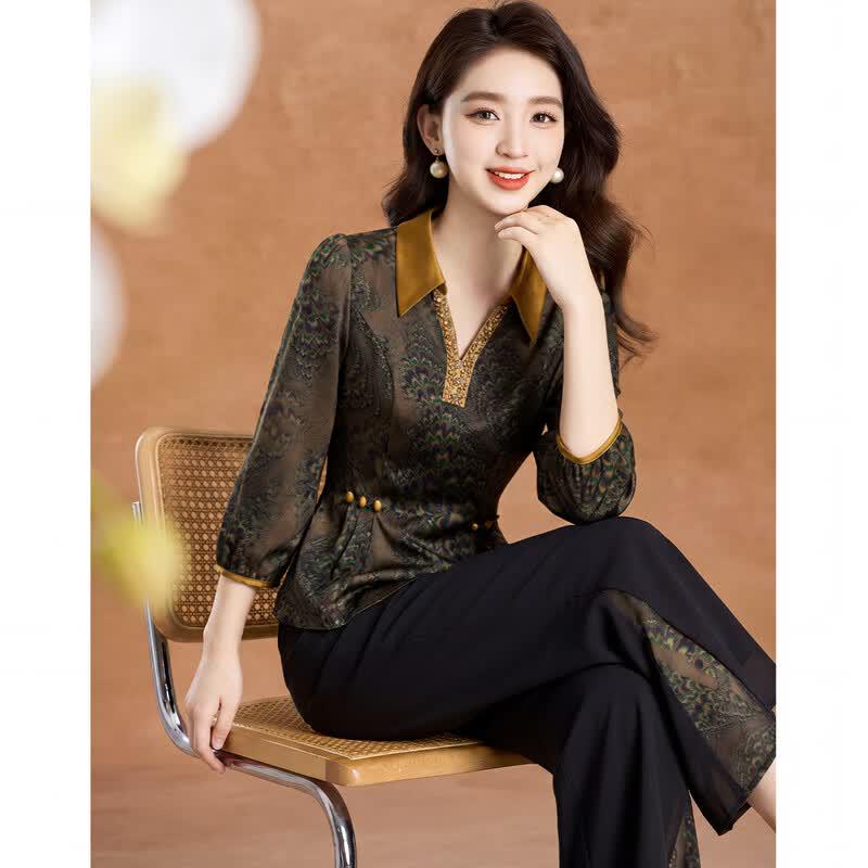 Elegant Printed Two-Piece Summer Set 2XL