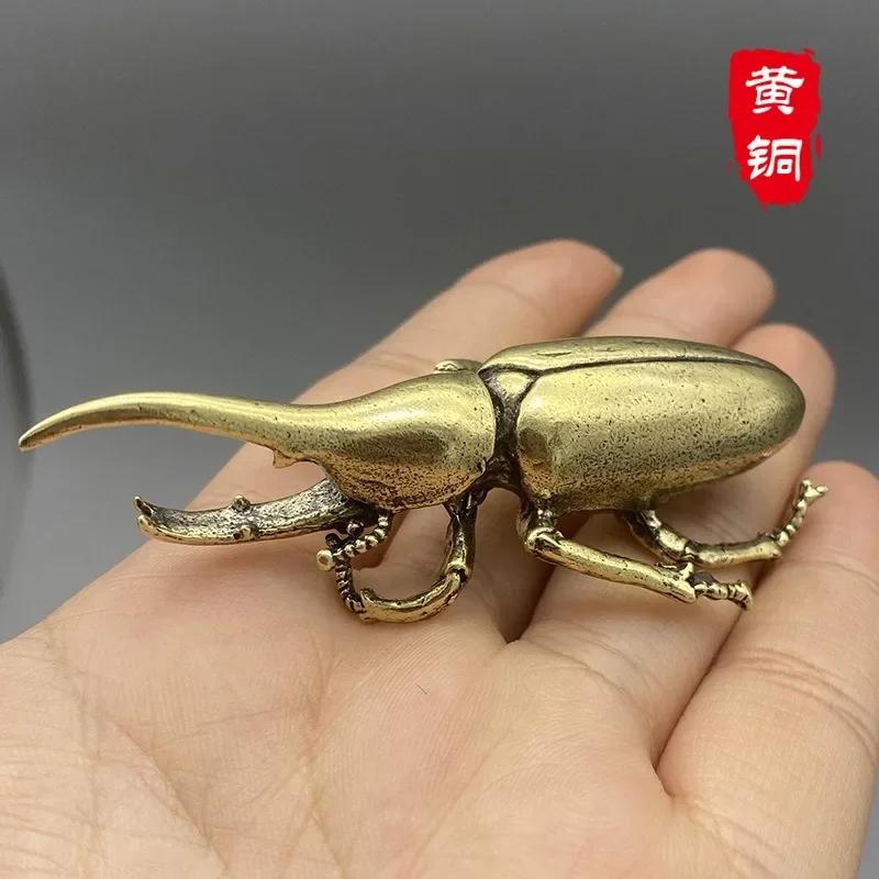 Antik Bronz Böcekler Minyatür Figür Küçük Masa Dekorasyonları Vintage Bakır Böcek Çay Evcil Hayvanları Süsleme Ev Dekorasyon Aksesuarları