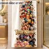 Beach TowelOne Piece Custom Name Text Personalized Soft Towel for Beach Pool Indoor Home Decor Gift