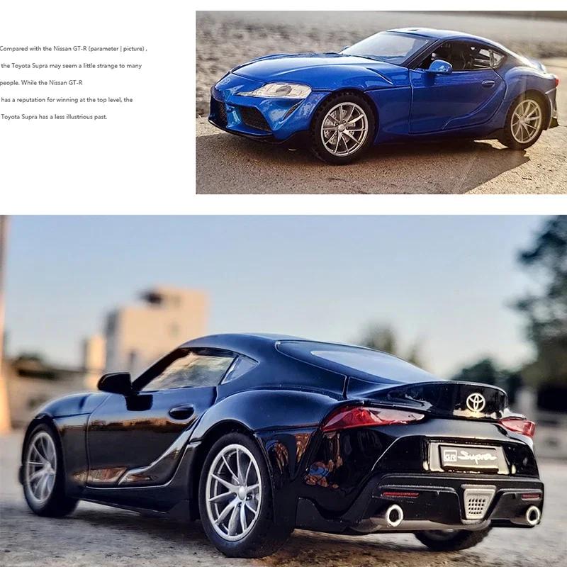 Diecast 1/32 Alloy Model Cars Toys Toyota Supra JDM Miniature Dream Supercar for Children Collectible Gifts Metal Vehicles Boys Hottoys