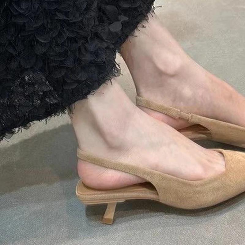 Fashion Women Pointed Toe Heeled Sandals High Heels Shoes Elegant Summer 2025 New Slippers Party Shoes Woman Dress Pumps Mujer Zapatos