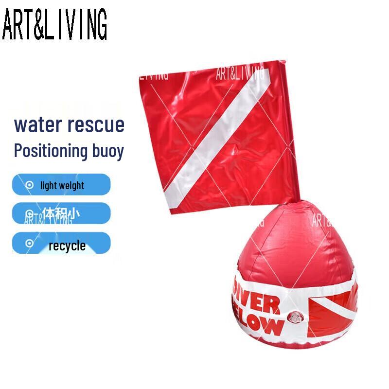 ART&LIVING Inflatable Water Rescue and Diving Buoy with Flag