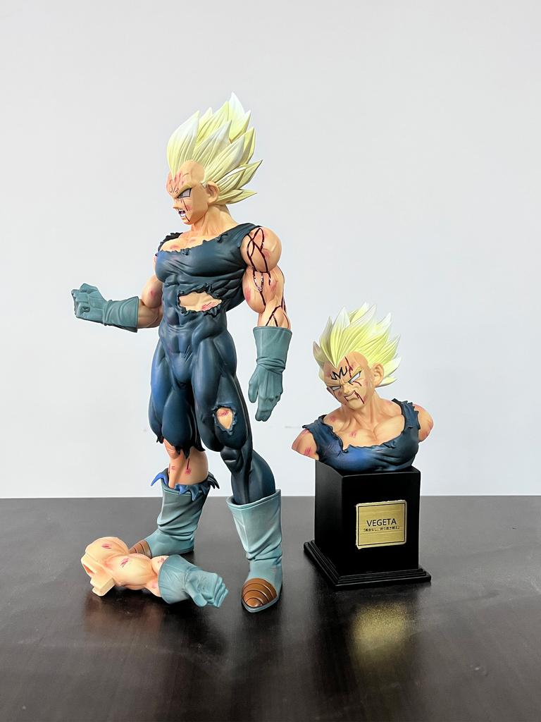 In stock: Vf Statue, Z Vegeta Figure, Replaceable Head Sculpture, Majin Vegeta Articulated Figure, 28cm/11.02 inches