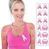 Adesivi Tatuaggio Nastro Rosa Adesivi Tatuaggio Fai da Te Donne Sensibilizzazione sul Cancro al Seno Tatuaggi Temporanei Arte Corporea Tatuaggi Impermeabili