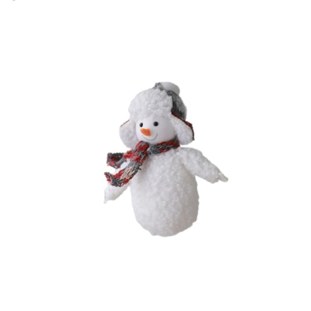 2pcs Red White Plush Snowman Doll Soft Christmas Tree Decorations  New Year Ornaments