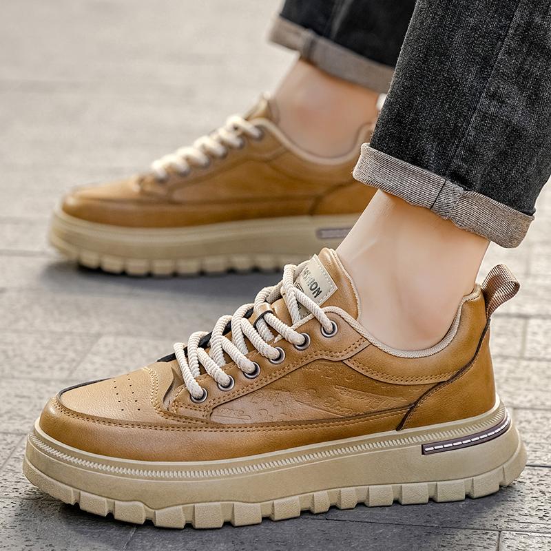 New Men's Classic Fashion Low Top Thick Sole Skateboarding Shoes Comfortable Soft Sole Basketball  Sneakers