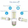 3/6/9/12/15W LED Light Bulb GU10 G9 E27 E14 B22 220V Corn Lamp Super Bright Bulbs 5730SMD Chip for Home 360Degree Lighting