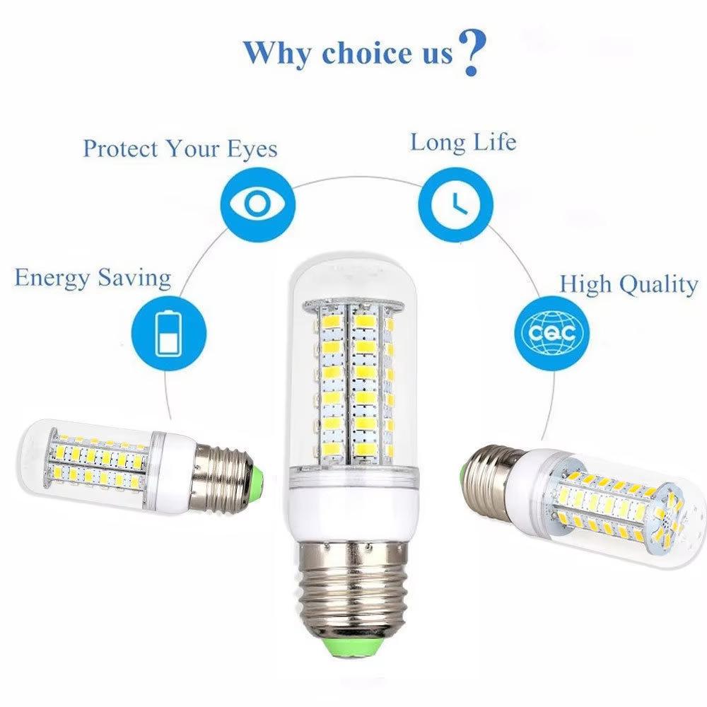 3/6/9/12/15W LED Light Bulb GU10 G9 E27 E14 B22 220V Corn Lamp Super Bright Bulbs 5730SMD Chip for Home 360Degree Lighting