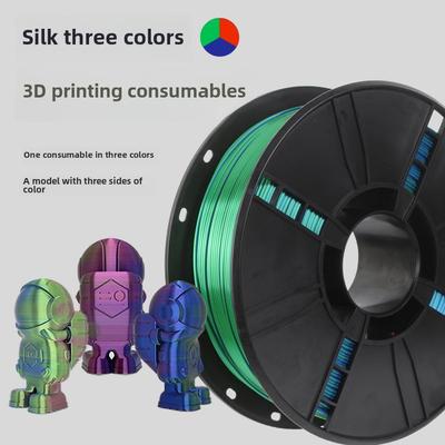 3DSWAY Silk Rainbow Gradient PLA 3D Printer Filament, Multicolor, 1KG