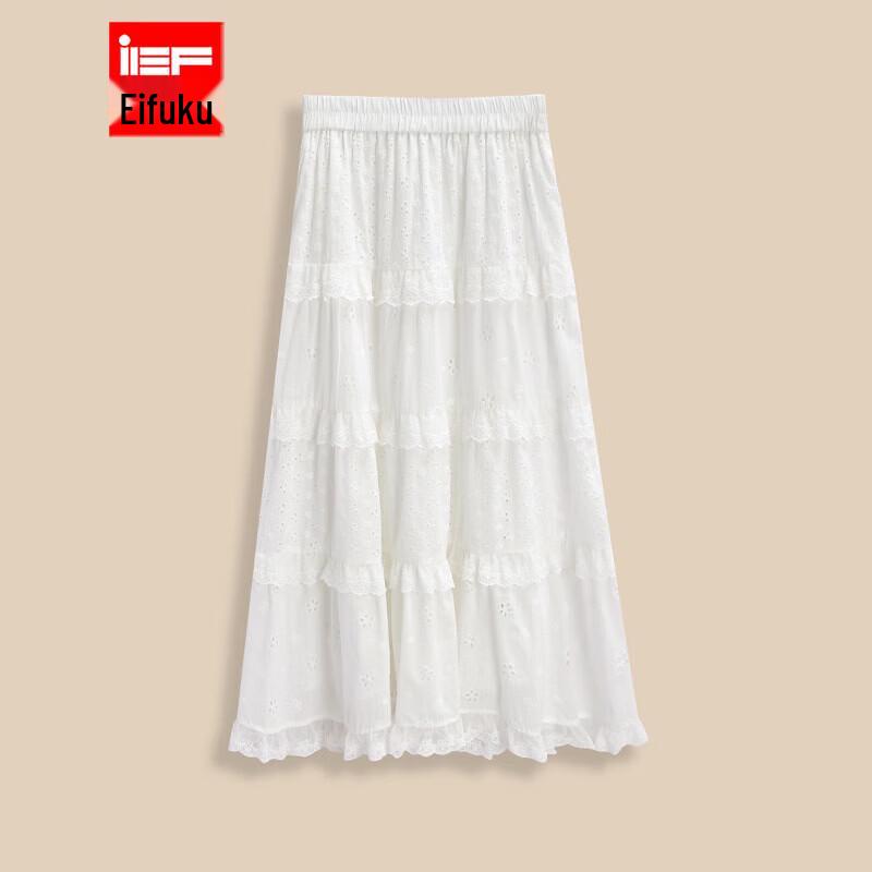 IEF Французская кружевная многоярусная юбка миди One Size