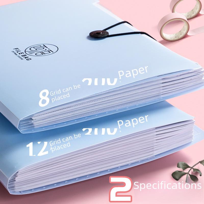 A4 Accordion File Folder, 12-Grid Large Capacity for Documents and Office Supplies