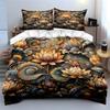 "Lotus Floral Pattern Decor Set" Multiple sizes kid's and adults' bedroom Exquisite 3PC bedding set gift