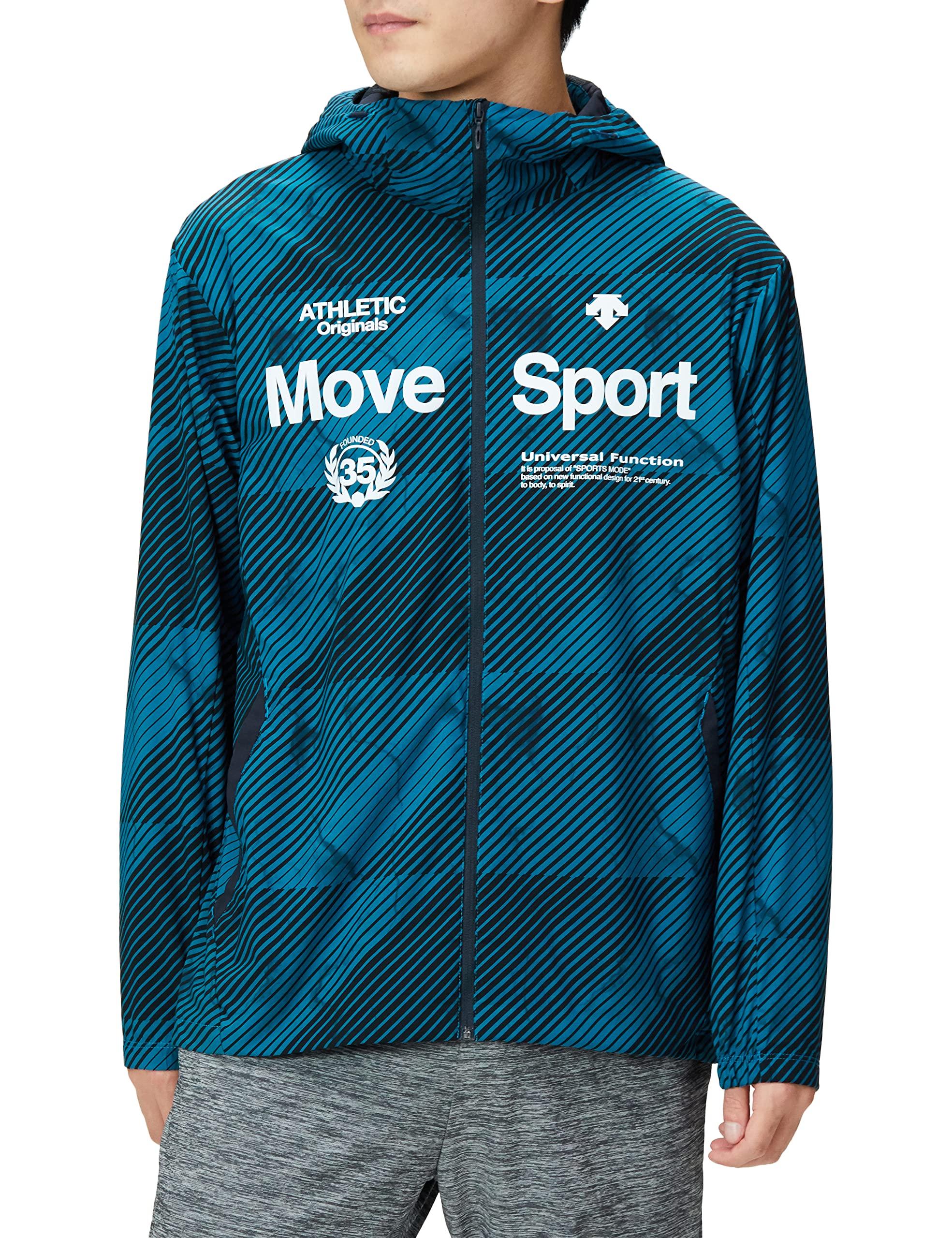 

Windbreaker Descente HEATNAVI TOUGH Pattern Graphic Full Zip Hoodie Training Blue L [Move Sports] All-over синий