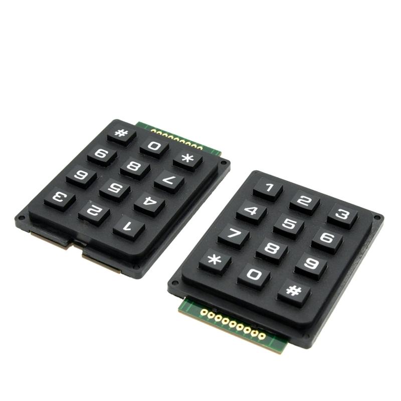 3*4 4*4 Matriční spínač Klávesnice Pole kláves Modul ABS plastové klávesy 4x4 3x4 12 16 kláves Tlačítko Membránový spínač DIY sada pro