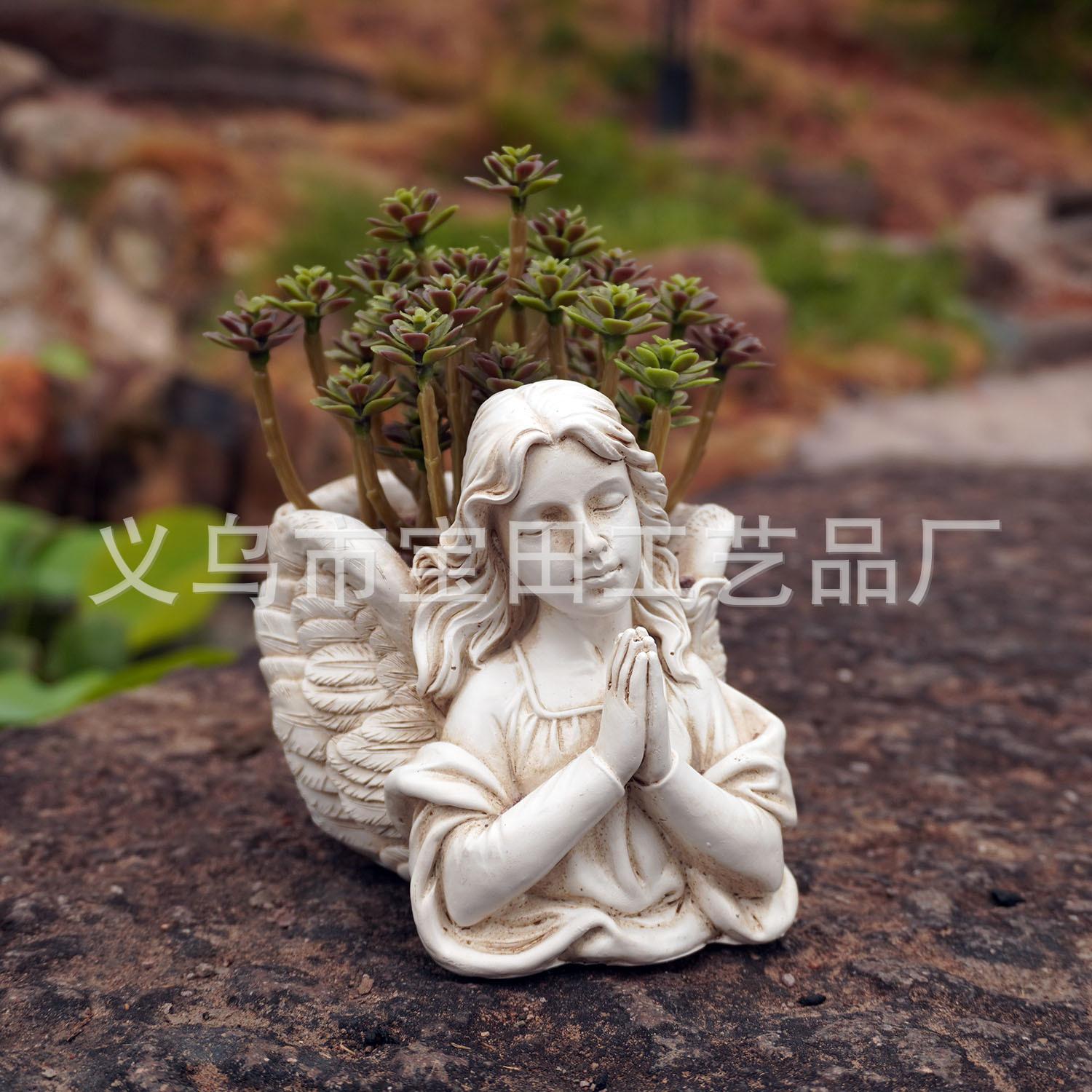 

Молитвенный ангел, изделия из смолы, цветочный горшок для украшения сада, хобби, подарки для растений