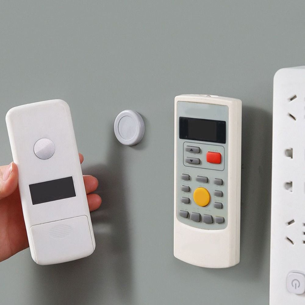 12pcs Self Adhesive Magnetic Remote Control Rack No Hole Punching Stable Magnetic Paste Hook Dopamine Decorative