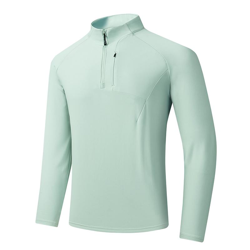 Großes Herren-Reißverschluss-Stehkragen-Langarm-Fleece-Sweatshirt Lässiges Langarm-Weiches und Bequemes Basis-Shirt Stehkragen-Sweatshirt
