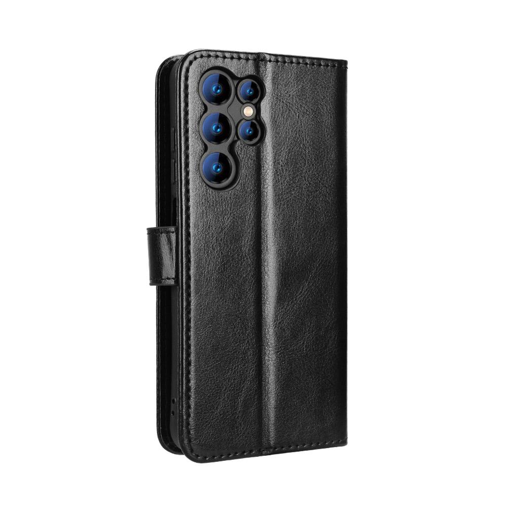 For Oukitel C61 Pro/Oukitel C61 PU Leather Case with Strap Crazy Horse Texture Phone Wallet Cover