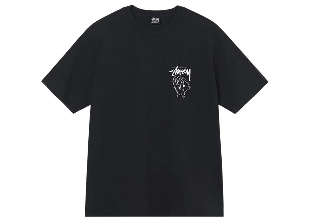 Stussy Shuffle Pigmentgefärbtes T-Shirt 'Schwarz'