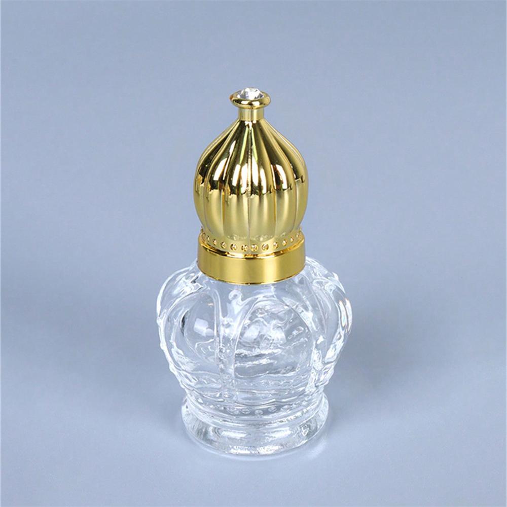 2pcs 15ml Roll On Glass Bottles Empty Perfume Bottles Leakproof Container with Crown Cap Travel Essential Oils Bottles