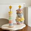 Dopamine Hair Loop Holder Wooden Hair Clip Display Stand Durable Head Rope Storage Rack