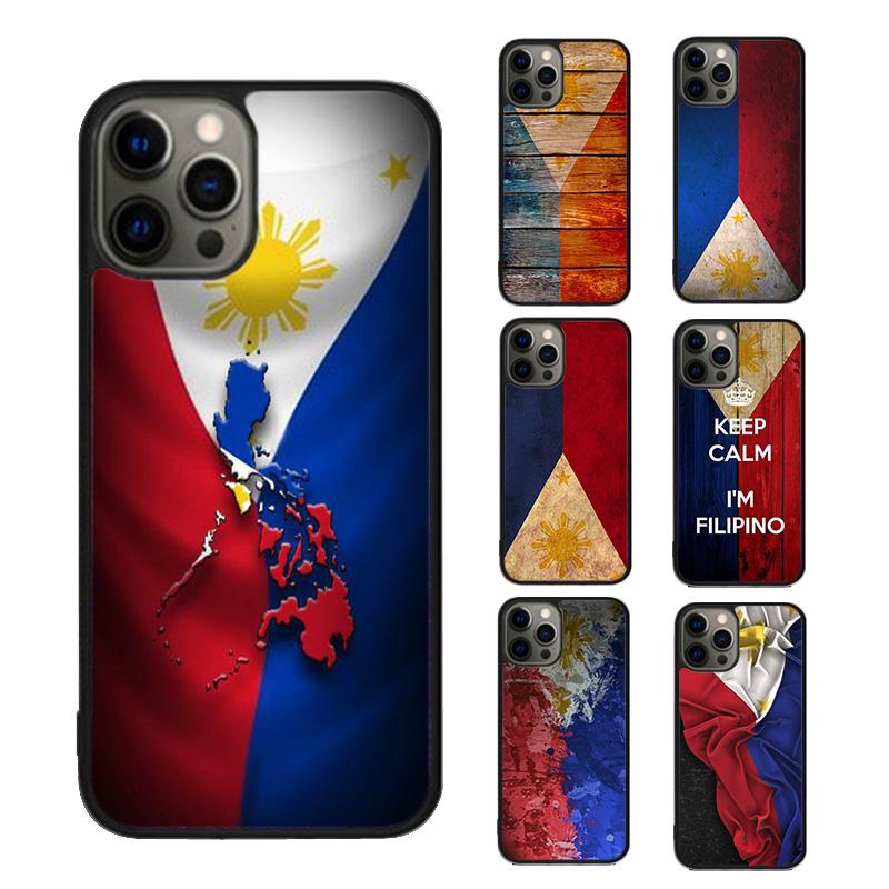 Ph Philippines Flag Plastic Black Phone Case For IPhone 18 17 Air 15 16 16e 14 13 12 11 Pro Max Coque PLUS mobile fundas
