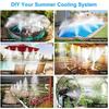 10Pcs Misting Atomization Nozzle Watering Kit 1/4"Slip Lock Low Pressure Garden Irrigation Cooling Landscaping Disinfect Sprayer