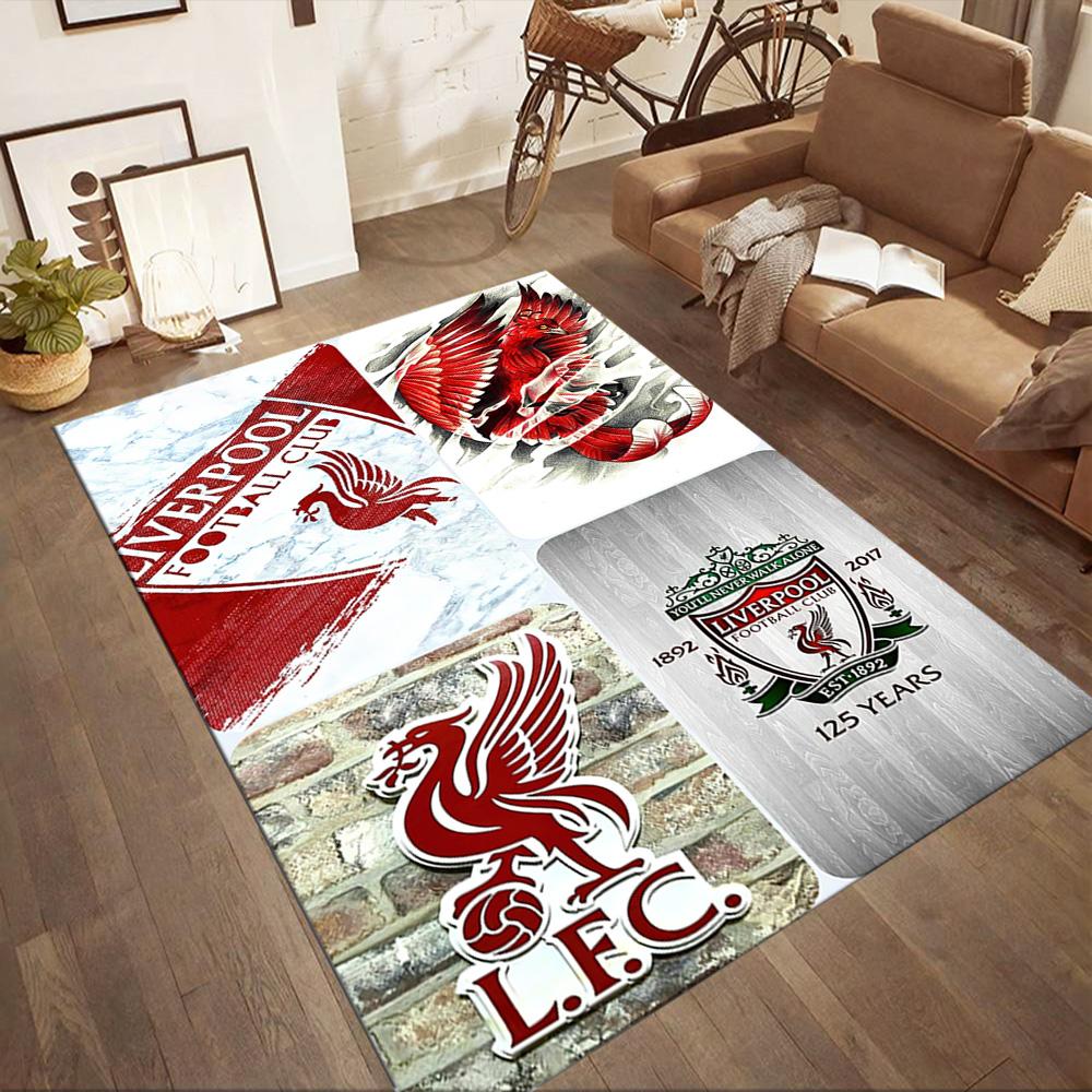 Liverpool Football Club Area Rug Perfect For Outdoor Study Room Balcony Decorate Room Antislip Carpet Office Home Decor Spiritual Gift