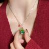 Crystal Christmas Tree Pendant Necklace - Festive Clavicle Sweater Chain for Women