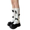 Women Girls Elegant Bowknot Accent Leg Warmers Twist Cable Knitted Footless Socks Foot Covers Boot Cuffs Accessories
