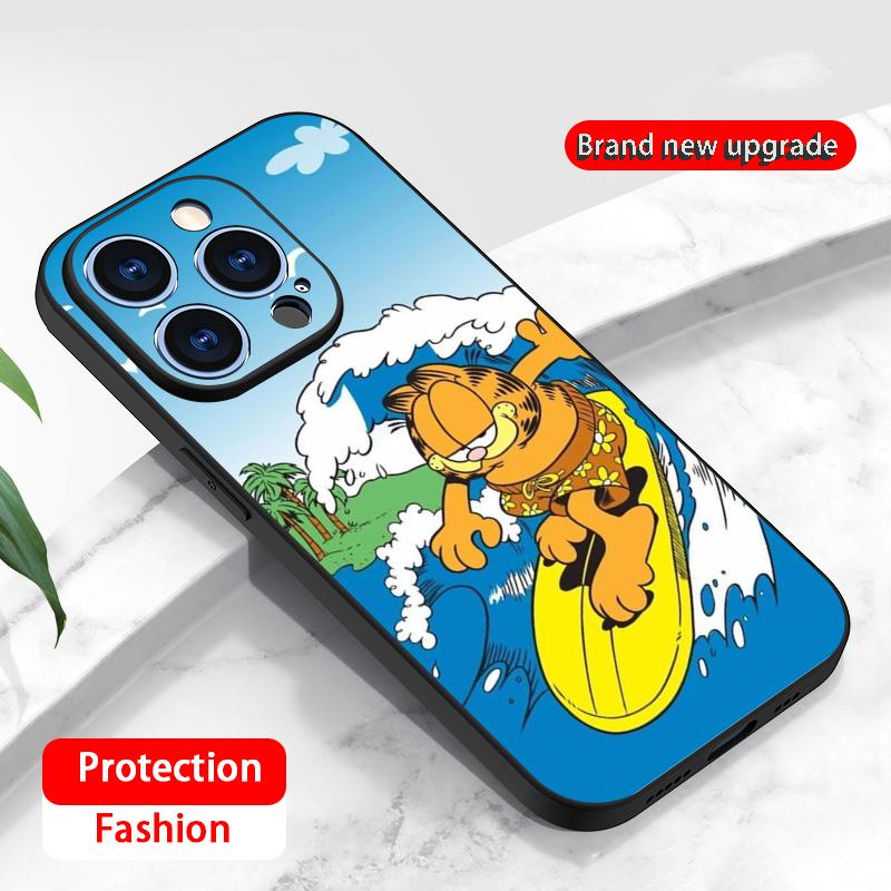 

Gar-fis cute cartoon cat cool design Phone Case For iPhone 17 16 16e 15 14 13 12 Plus Mini Pro Max Soft black Shockproof Cover iPhone 15
