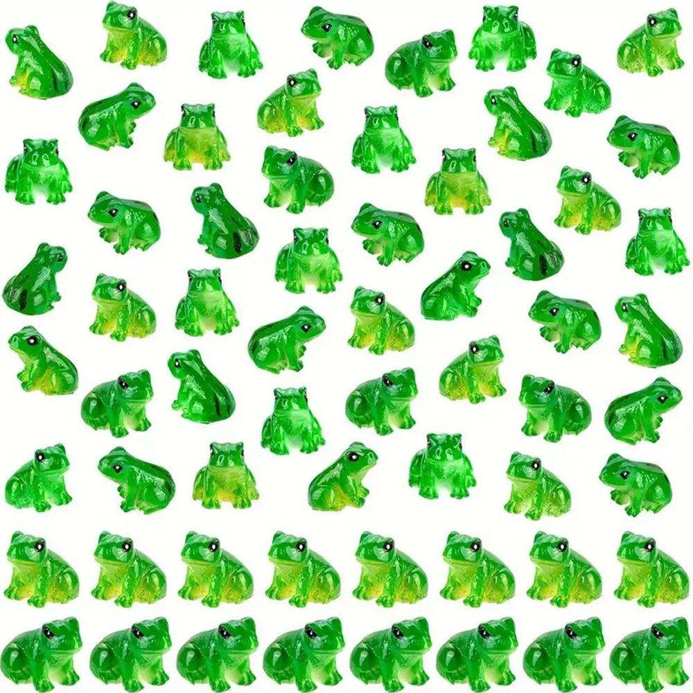 10pcs Resin Crafts Miniature Resin Frogs Cute Garden Frogs Decoration  Home Decor