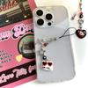 Cute Hello Kitty Mobile Phone Chain Punk Cat Keychain Pendant Anti-Lost Lanyard Phone Wrist Hanging Chain Earphone Camera Chain