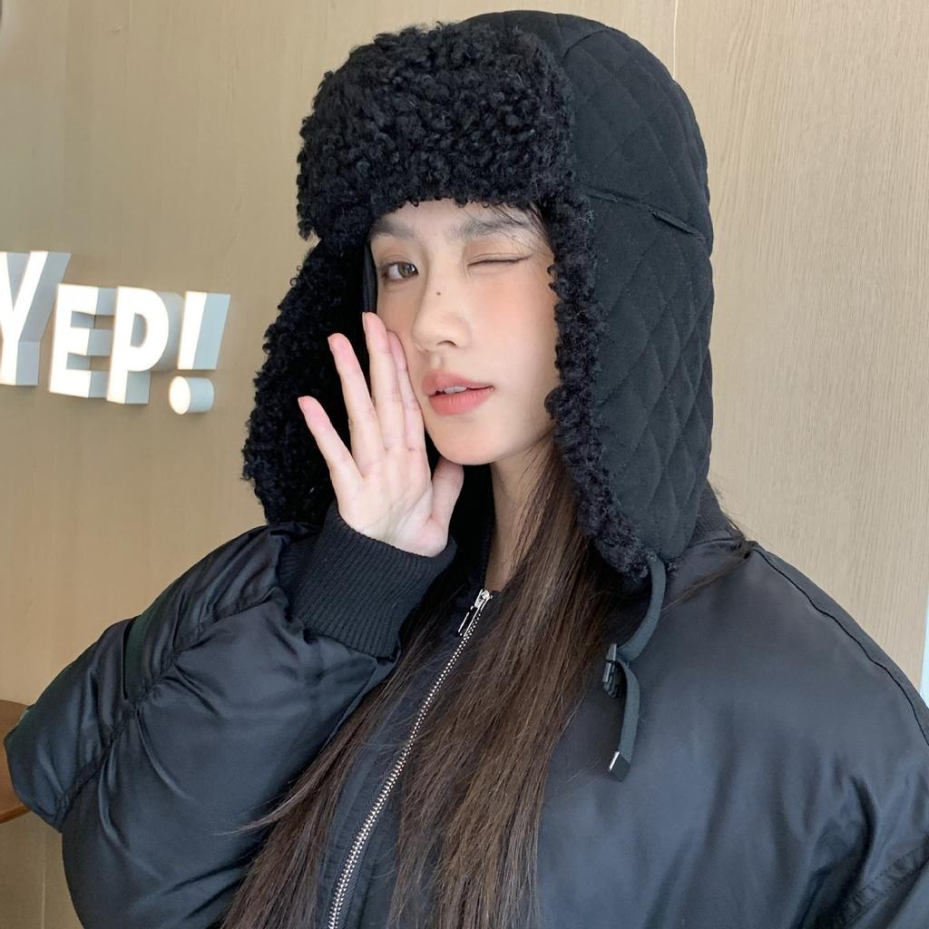 New Autumn and Winter Warm Lei Feng Hat Women's Fashion Ear Hat Cycling Hat Windproof Ski Hat